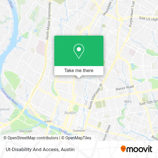 Ut-Disability And Access map