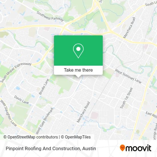 Pinpoint Roofing And Construction map