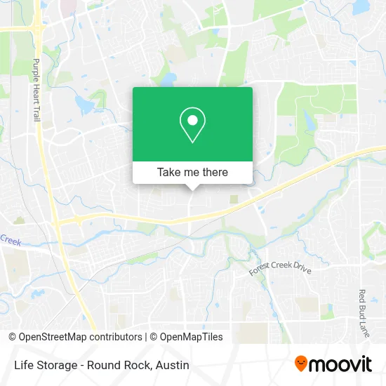 Life Storage - Round Rock map