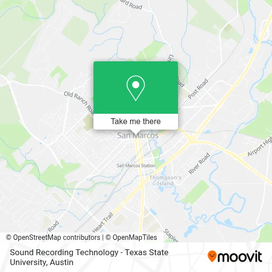Sound Recording Technology - Texas State University map