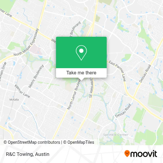 R&C Towing map