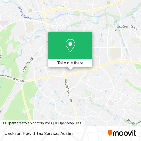 Jackson Hewitt Tax Service map