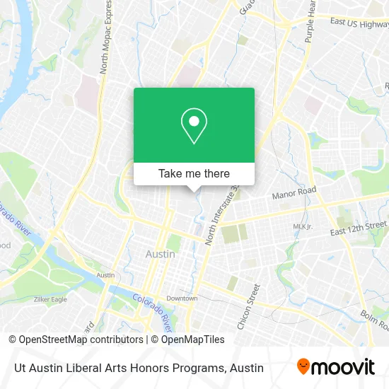 Ut Austin Liberal Arts Honors Programs map