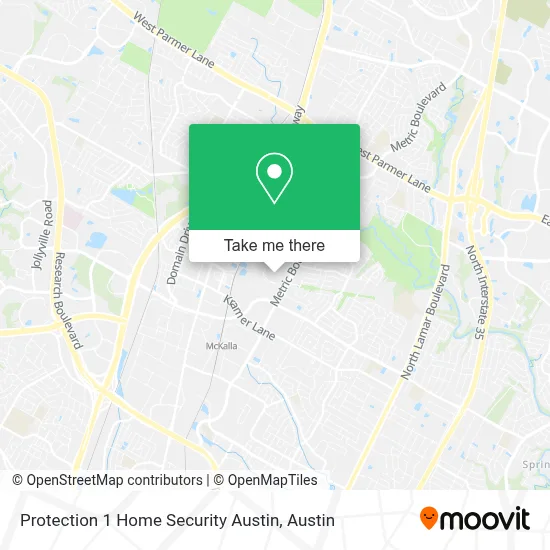Protection 1 Home Security Austin map