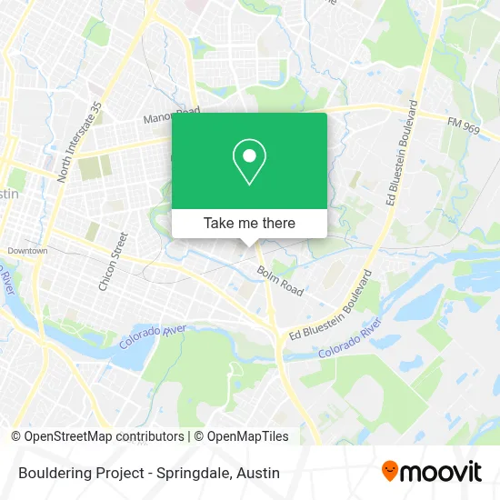 Bouldering Project - Springdale map