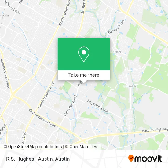 R.S. Hughes | Austin map