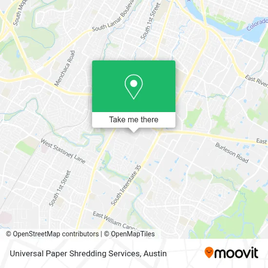 Universal Paper Shredding Services map