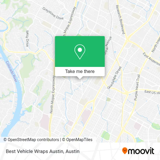 Best Vehicle Wraps Austin map