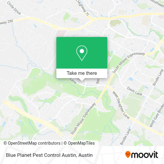 Blue Planet Pest Control Austin map