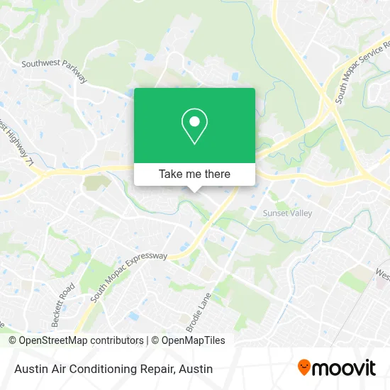 Austin Air Conditioning Repair map