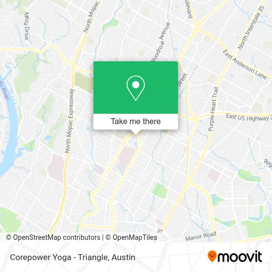 Corepower Yoga - Triangle map