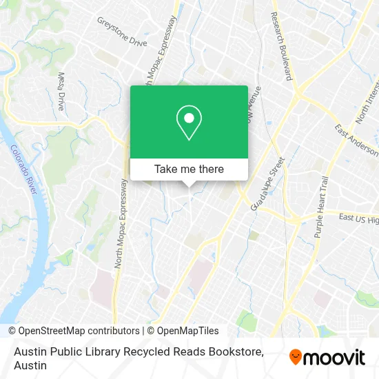 Austin Public Library Recycled Reads Bookstore map