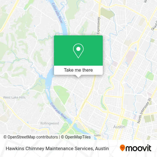 Hawkins Chimney Maintenance Services map