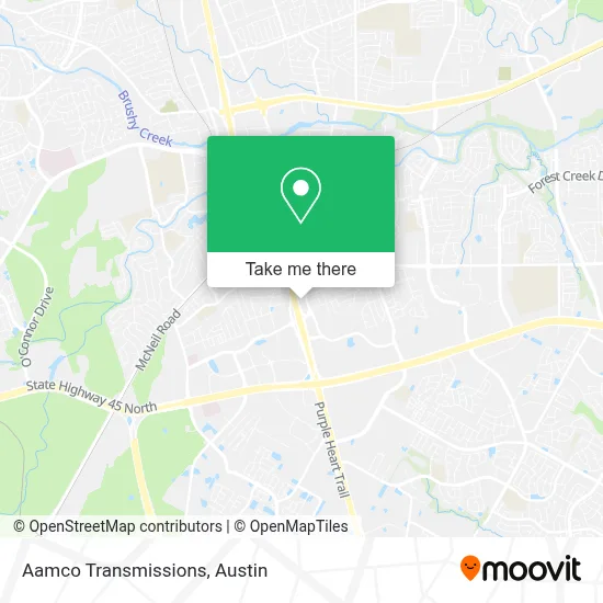 Aamco Transmissions map