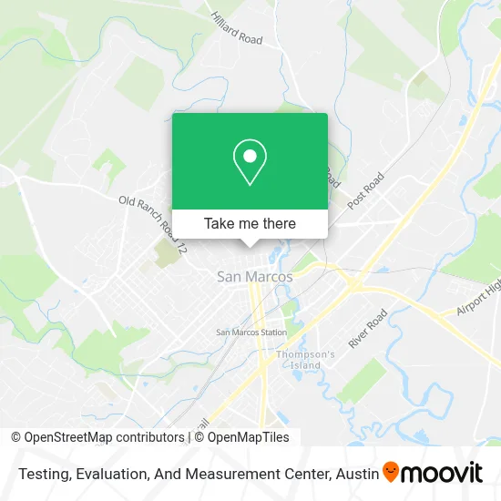 Testing, Evaluation, And Measurement Center map