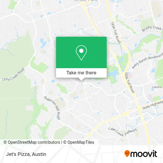 Jet's Pizza map