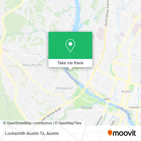 Locksmith Austin Tx map