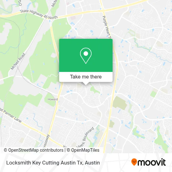 Locksmith Key Cutting Austin Tx map