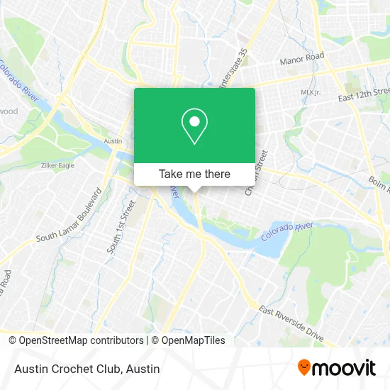 Austin Crochet Club map