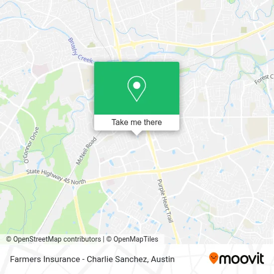 Farmers Insurance - Charlie Sanchez map