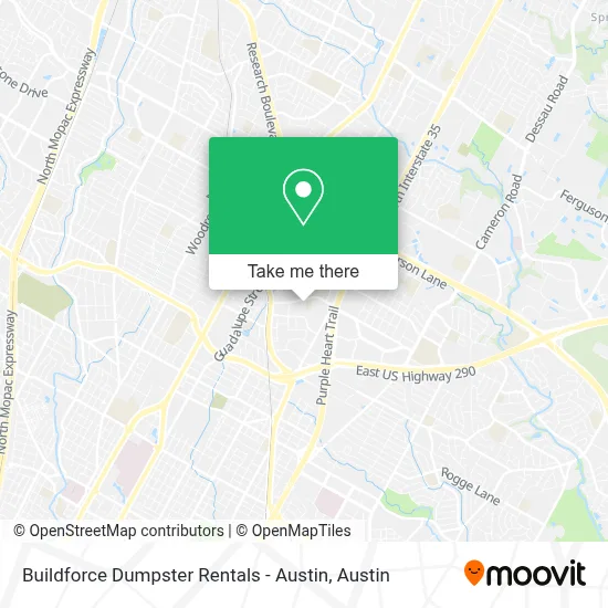 Buildforce Dumpster Rentals - Austin map