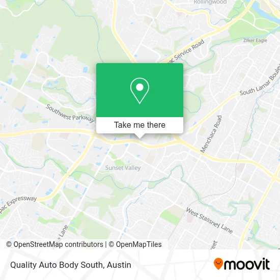 Quality Auto Body South map