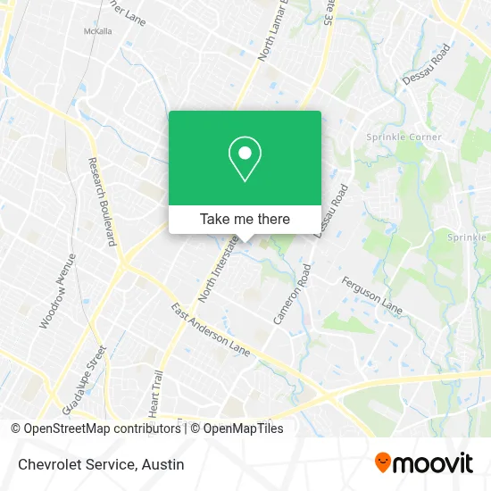 Chevrolet Service map