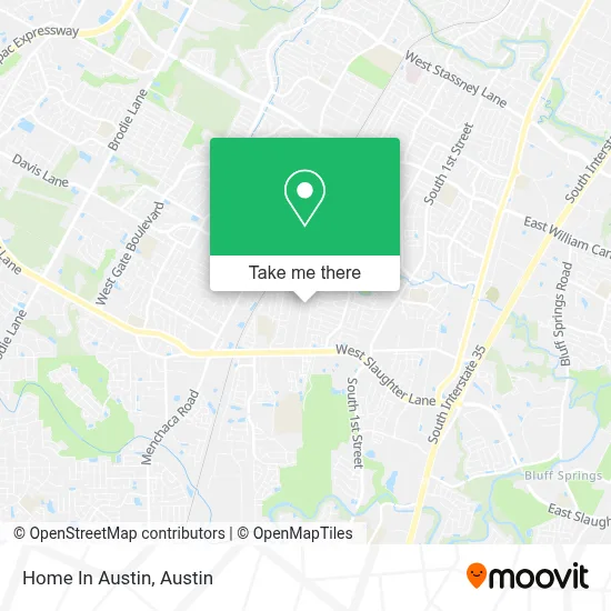 Home In Austin map