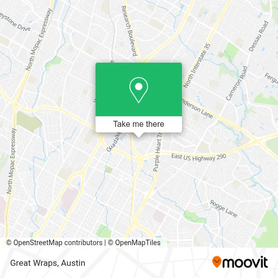 Great Wraps map