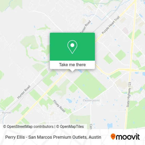 Perry Ellis - San Marcos Premium Outlets map