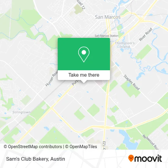 Sam's Club Bakery map
