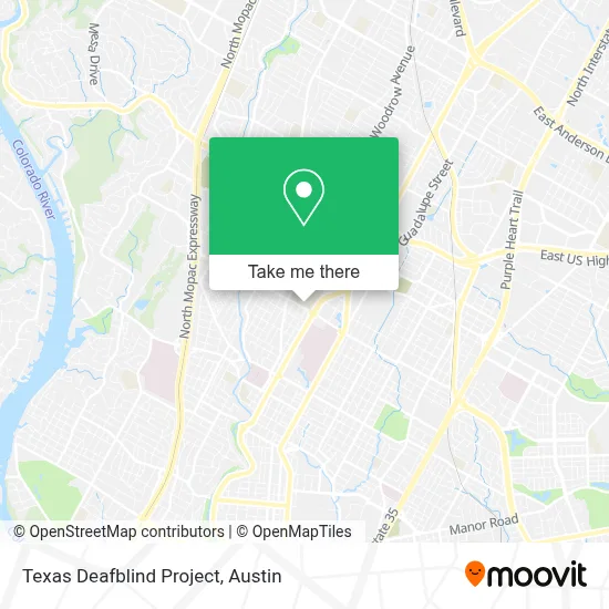Texas Deafblind Project map