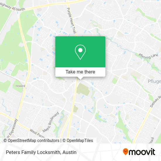 Peters Family Locksmith map