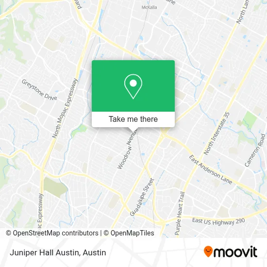 Juniper Hall Austin map