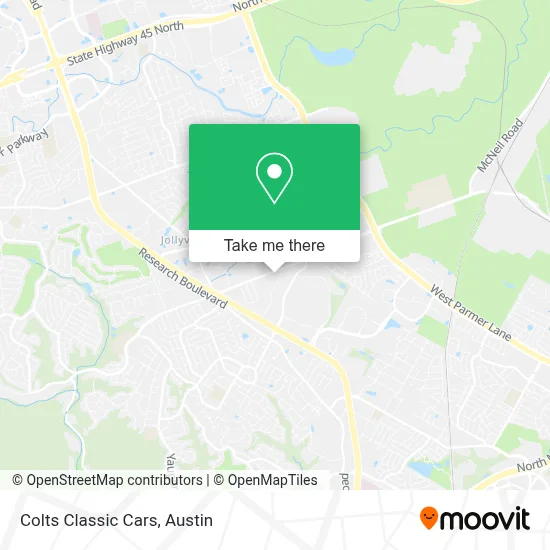 Colts Classic Cars map