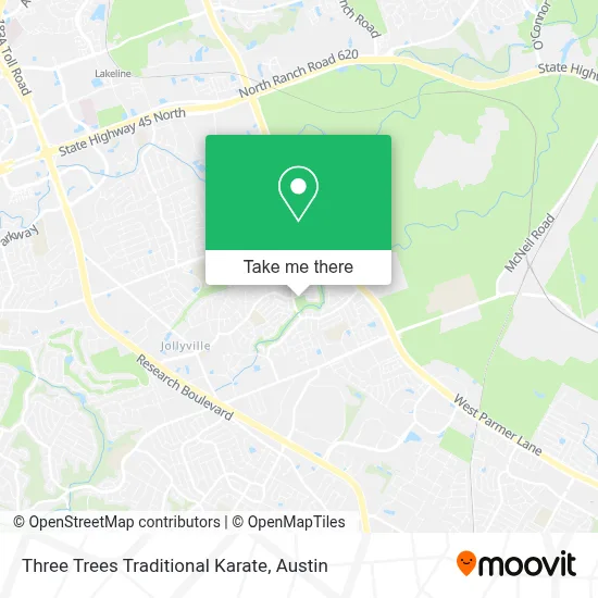 Three Trees Traditional Karate map
