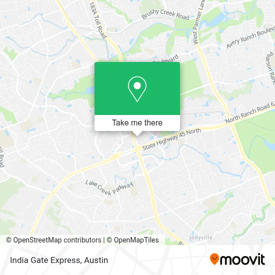India Gate Express map