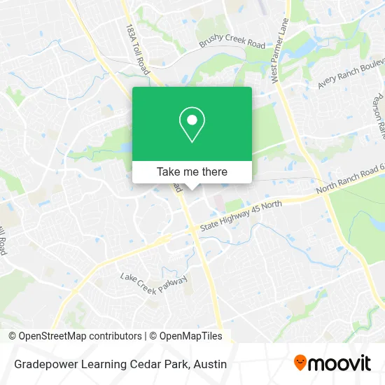 Gradepower Learning Cedar Park map