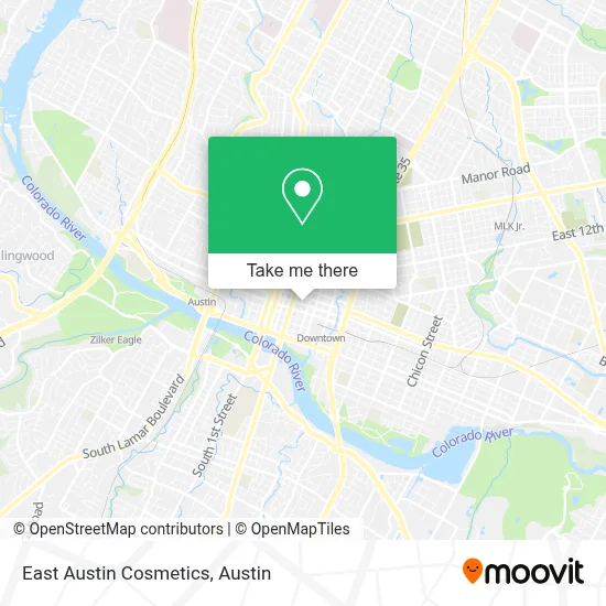East Austin Cosmetics map