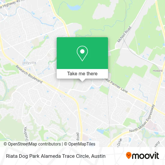Riata Dog Park Alameda Trace Circle map