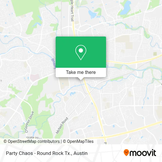 Party Chaos - Round Rock Tx. map
