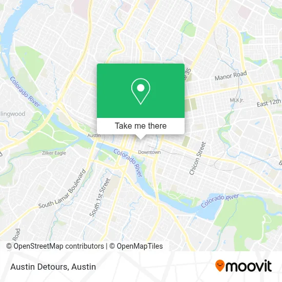 Austin Detours map