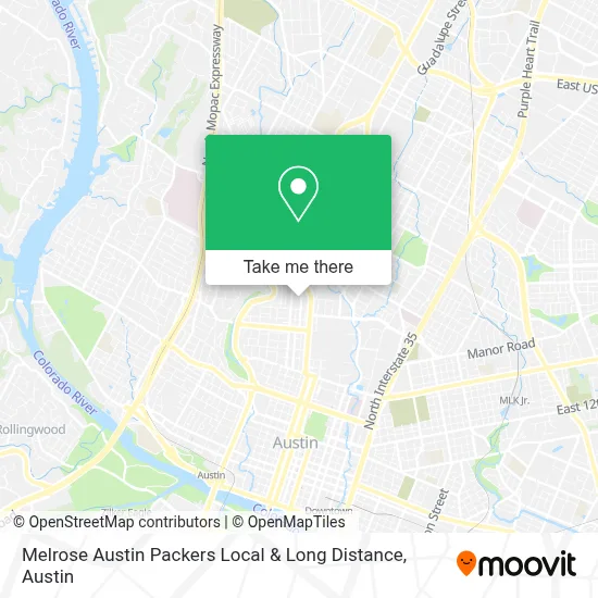 Melrose Austin Packers Local & Long Distance map