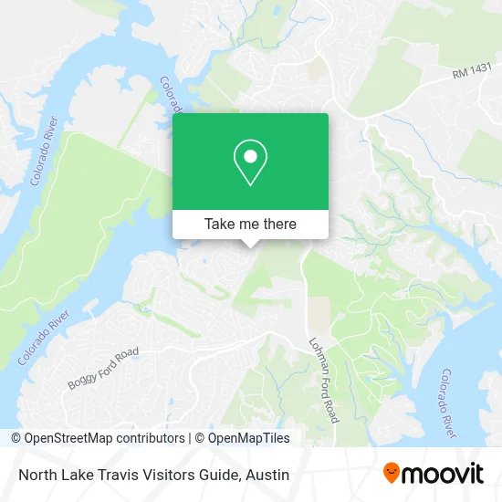 North Lake Travis Visitors Guide map