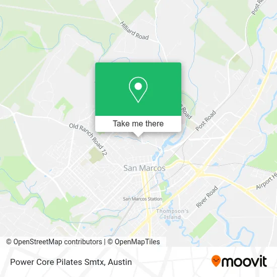 Power Core Pilates Smtx map