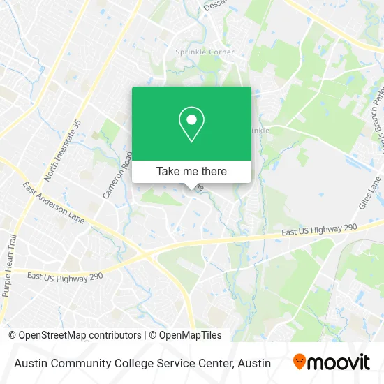 Austin Community College Service Center map