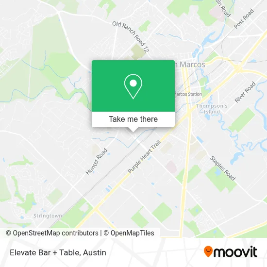 Elevate Bar + Table map