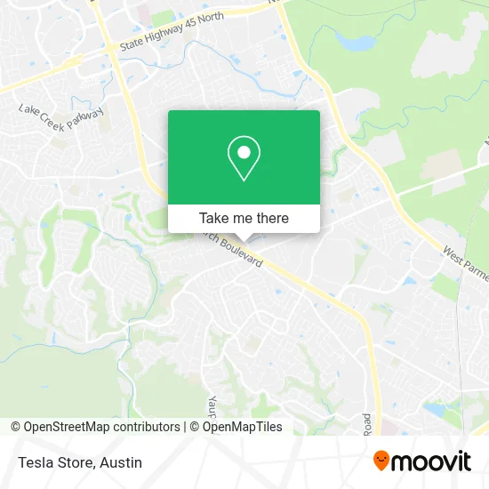 Tesla Store map