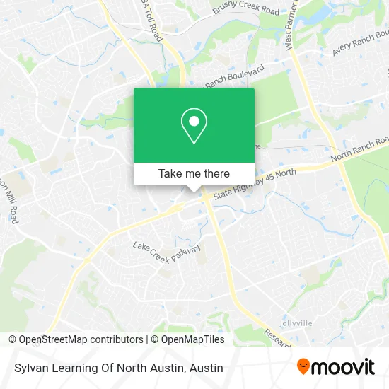 Sylvan Learning Of North Austin map