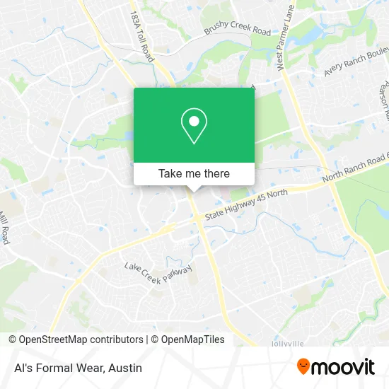 Al's Formal Wear map